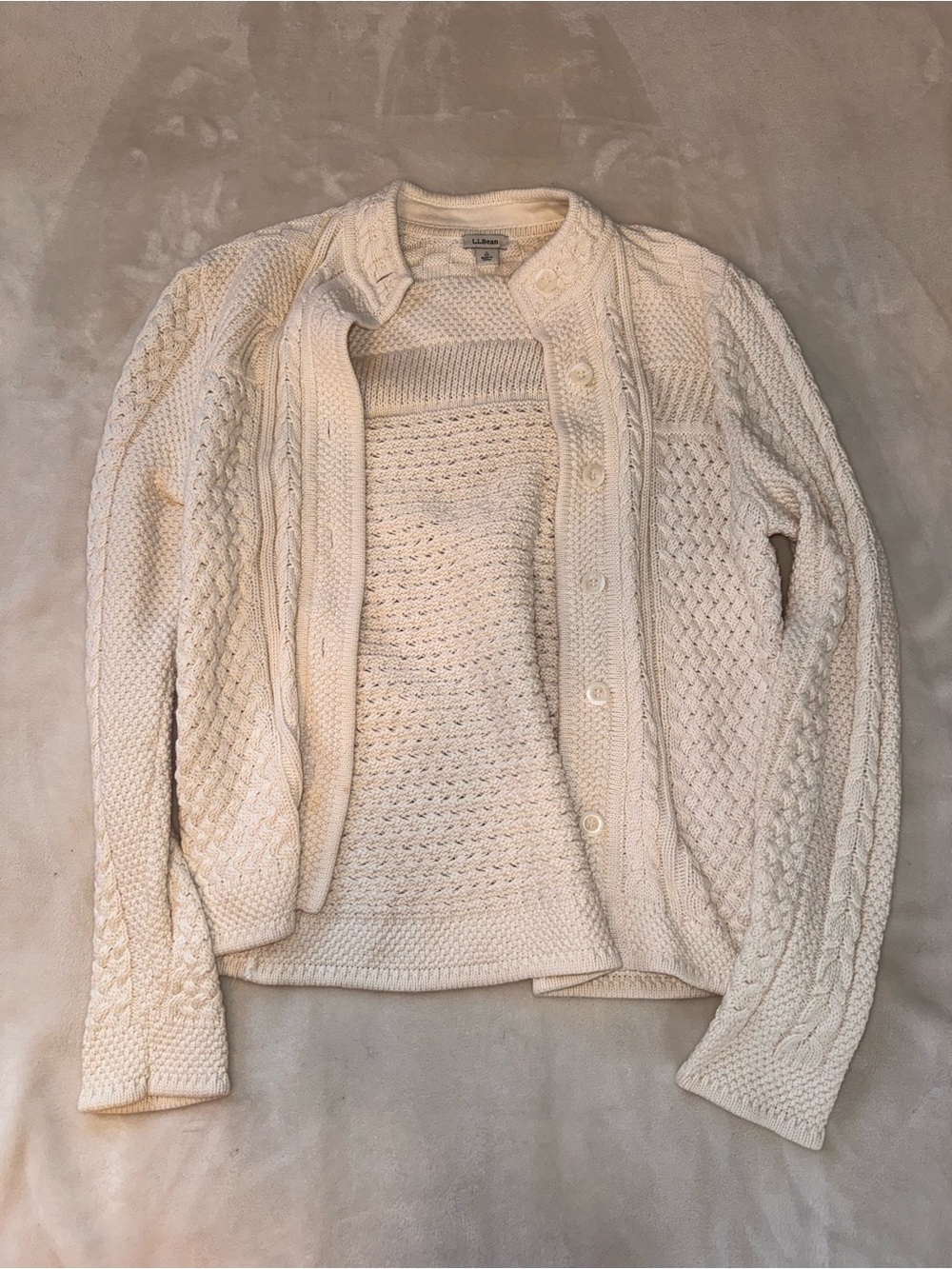 L.L. Bean Knit Sweater Button Down Cardigan Size Small